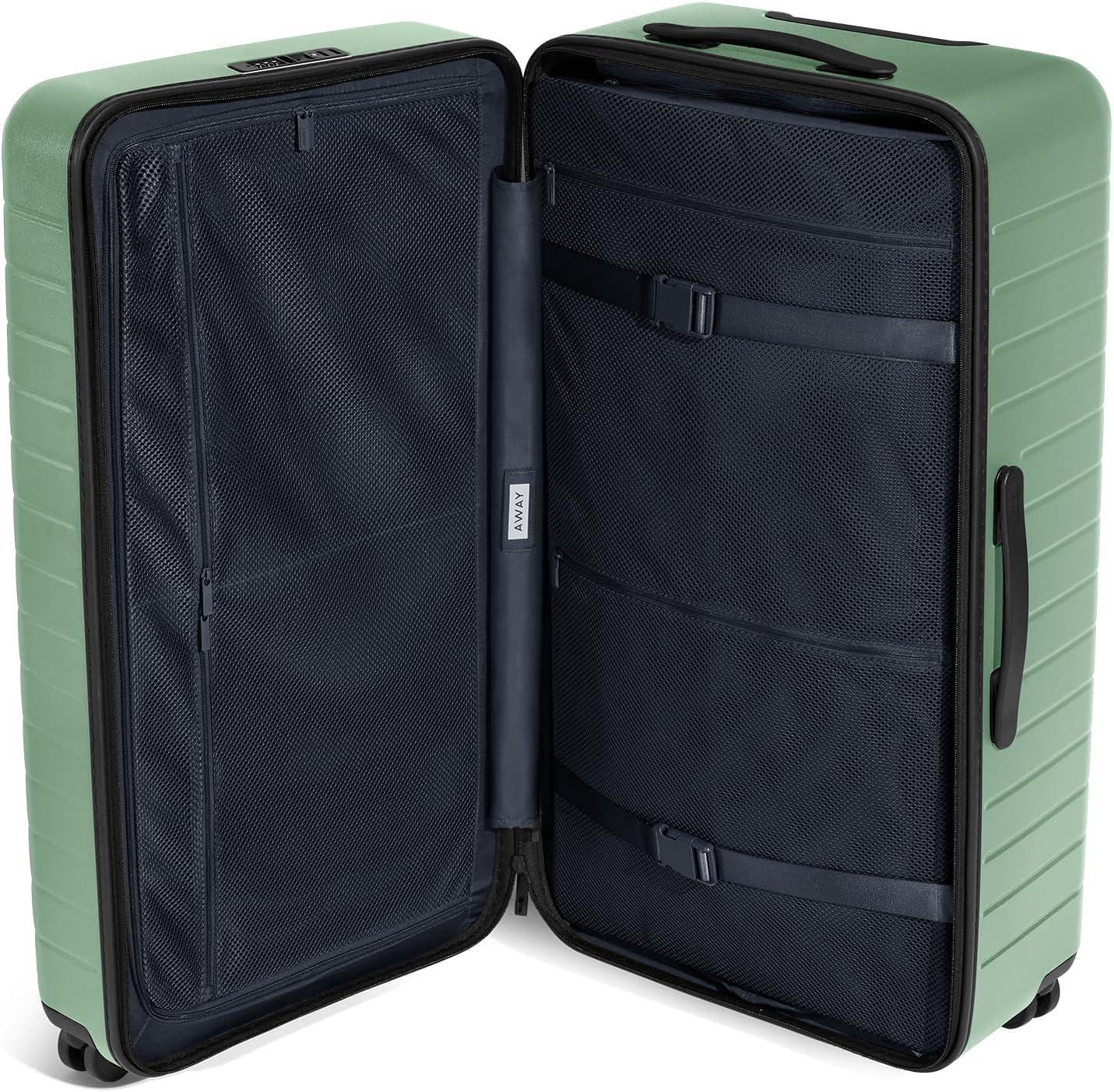 image:imageAway Large Trunk Luggage 31 Inch Hardside Suitcase with Spinner Wheels Lightweight amp Durable TSA Lock Ideal for Long Trips Navy BlueSea Green