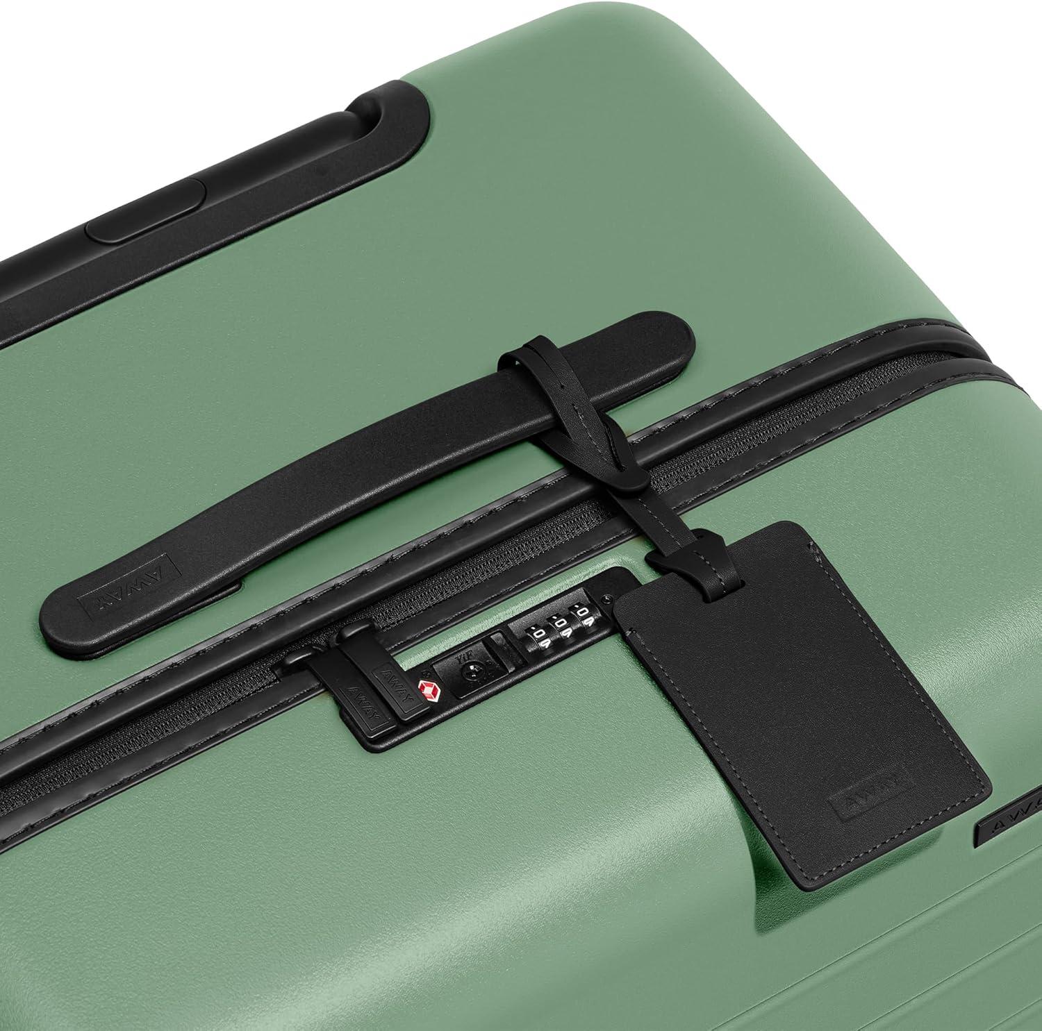 image:imageAway Large Trunk Luggage 31 Inch Hardside Suitcase with Spinner Wheels Lightweight amp Durable TSA Lock Ideal for Long Trips Navy BlueSea Green