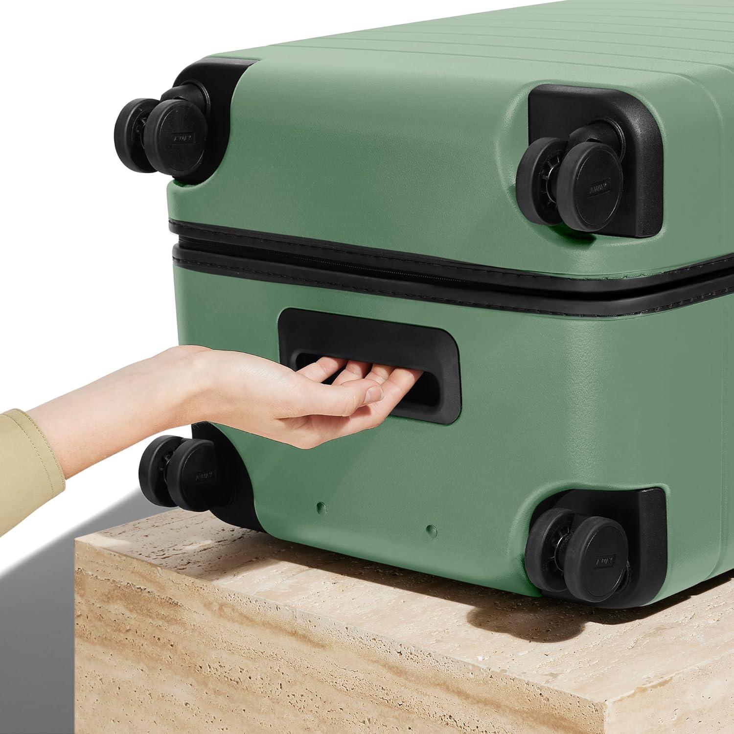 image:imageAway Large Trunk Luggage 31 Inch Hardside Suitcase with Spinner Wheels Lightweight amp Durable TSA Lock Ideal for Long Trips Navy BlueSea Green