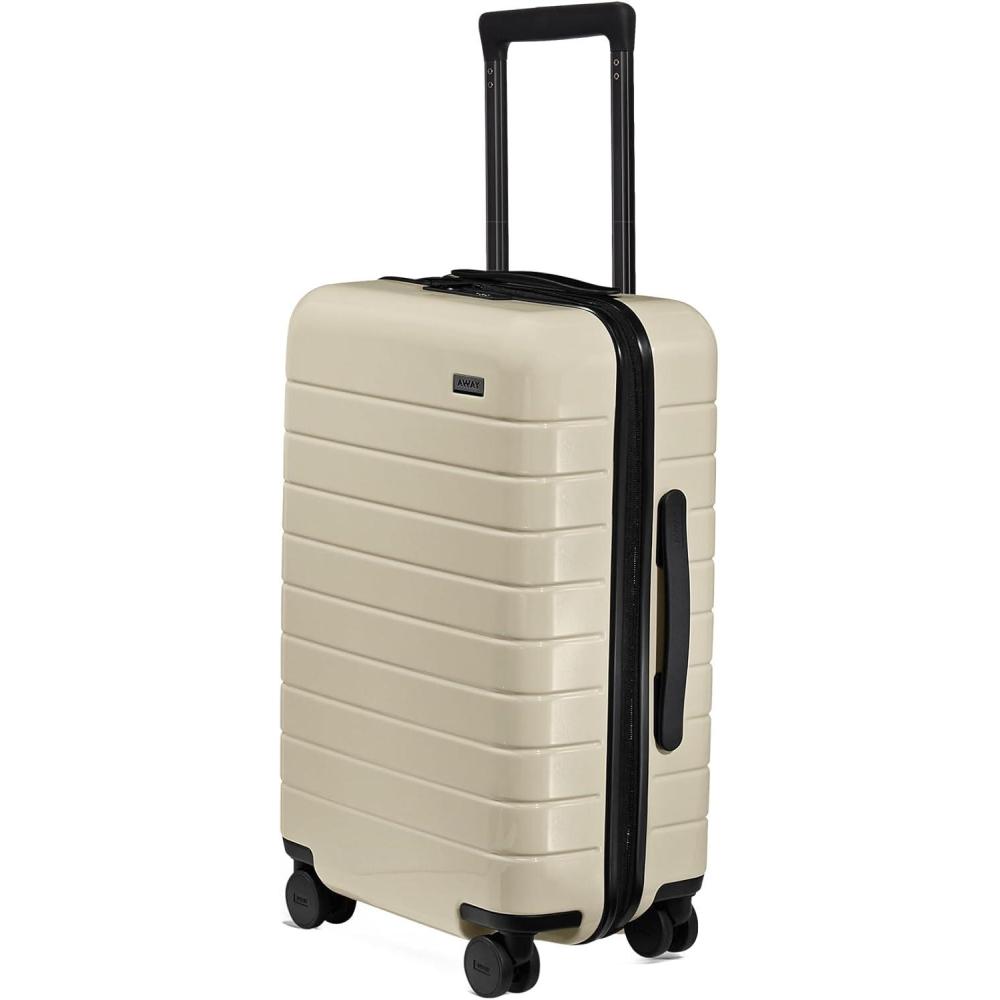 image:imageAway CarryOn Luggage Lightweight Hardside Suitcase with Spinner Wheels 22 Inch Airline Approved TSA Lock Salt WhiteSalt White