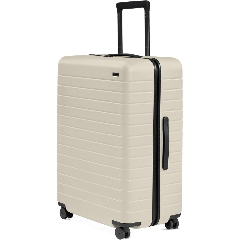 image:imageAway Large Checked Luggage 29 Inch Hardside Suitcase with Spinner Wheels Lightweight amp Durable TSA Lock Salt White MatteSalt White