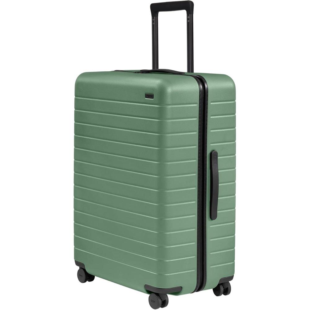 image:imageAway Large Checked Luggage 29 Inch Hardside Suitcase with Spinner Wheels Lightweight amp Durable TSA Lock Salt White MatteSea Green