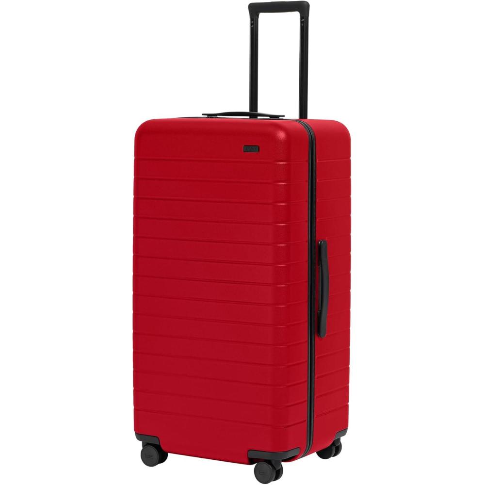 image:imageAway Large Trunk Luggage 31 Inch Hardside Suitcase with Spinner Wheels Lightweight amp Durable TSA Lock Ideal for Long Trips Navy BlueCherry Red