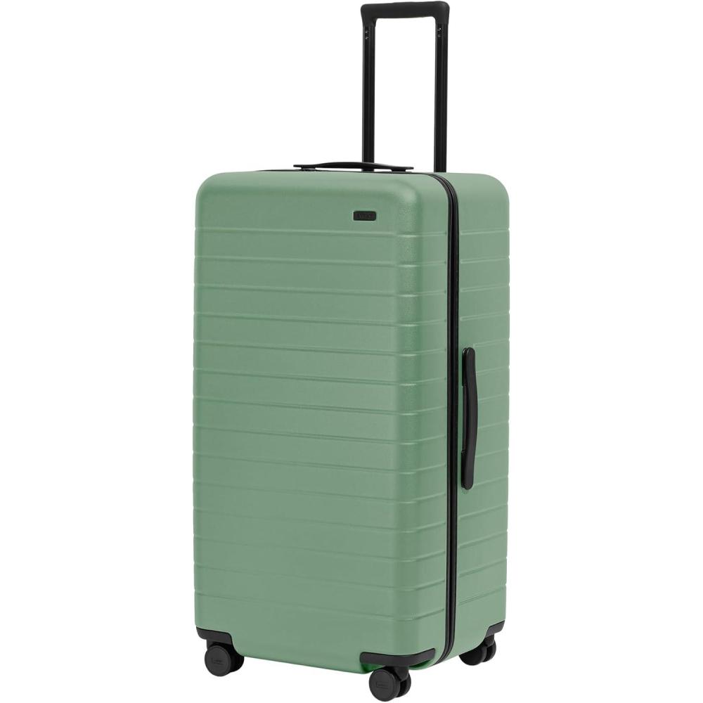image:imageAway Large Trunk Luggage 31 Inch Hardside Suitcase with Spinner Wheels Lightweight amp Durable TSA Lock Ideal for Long Trips Navy BlueSea Green