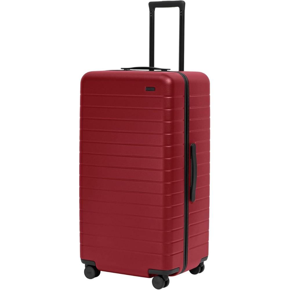 image:imageAway Large Trunk Luggage 31 Inch Hardside Suitcase with Spinner Wheels Lightweight amp Durable TSA Lock Ideal for Long Trips Navy BlueTango Red