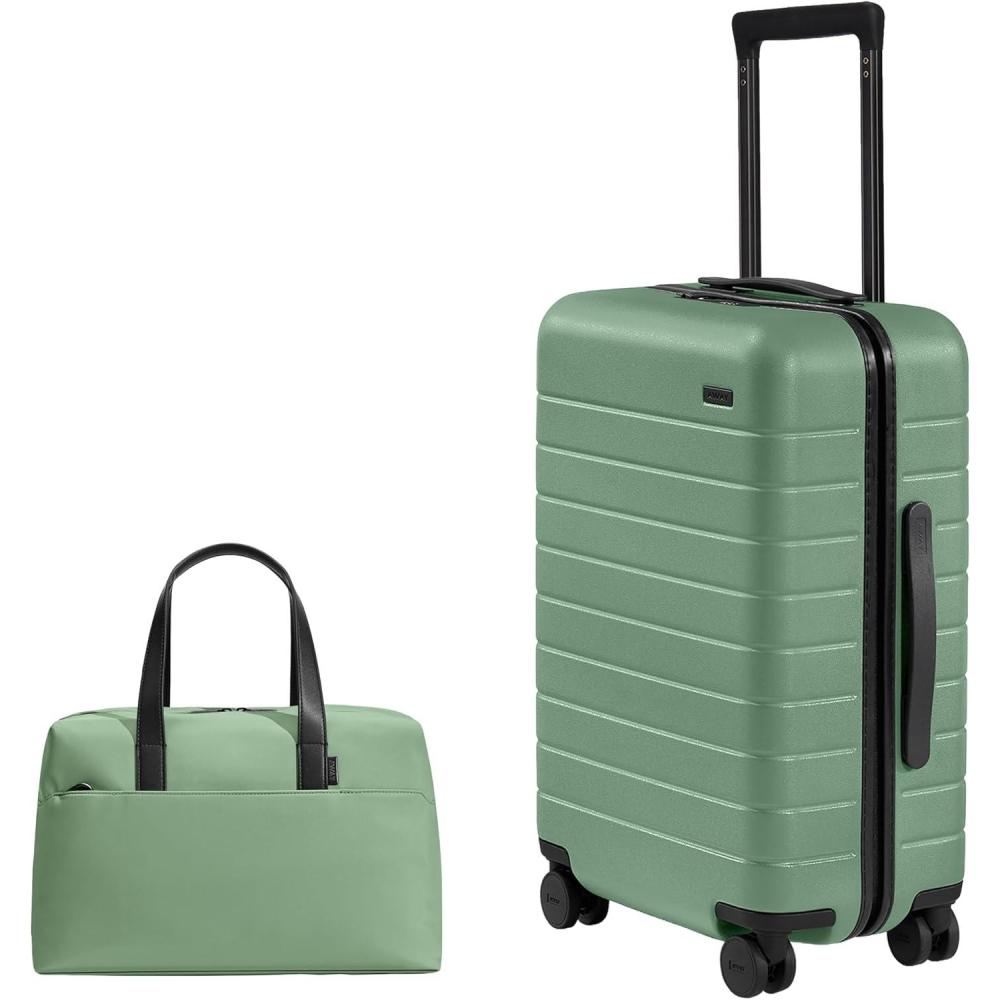 image:imageAway Travel Duo CarryOn Suitcase amp Everywhere Bag Set  Sea Green Seamless Travel amp Organization