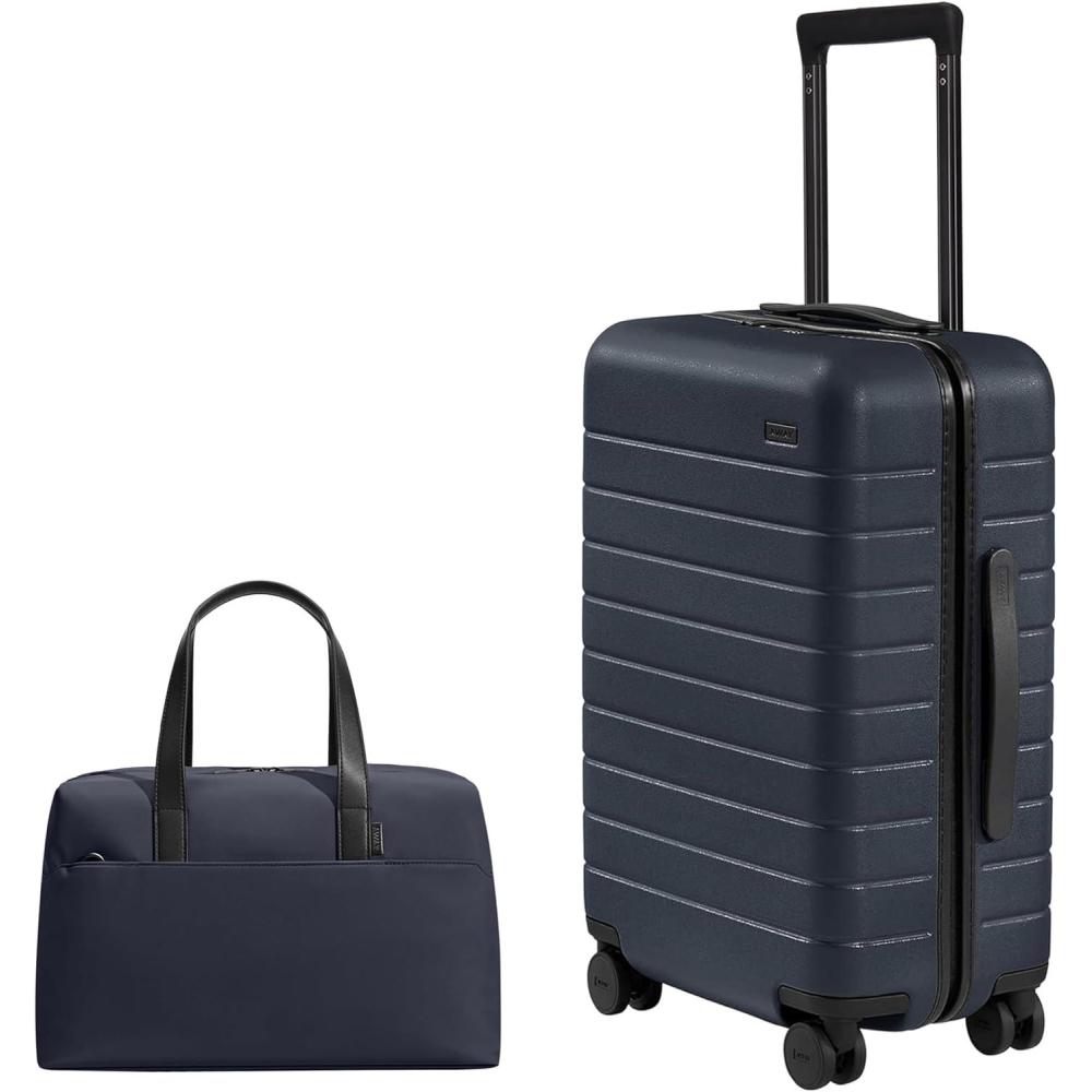 image:imageAway Travel Duo The CarryOn Suitcase amp Everywhere Duffle Bag Set  Seamless Travel amp Organization Navy Blue