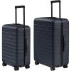 image:imageAway Medium Checked amp CarryOn Suitcases  Navy Blue Durable Hardside Travel Duo