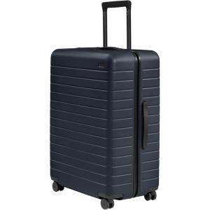 Away Large Checked Luggage, 29 Inch Hardside Suitcase with Spinner Wheels, Lightweight & Durable, TSA Lock, Salt White Matte(Navy Blue)