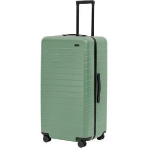 Away Large Trunk Luggage, 31 Inch Hardside Suitcase with Spinner Wheels, Lightweight & Durable, TSA Lock, Ideal for Long Trips, Navy Blue(Sea Green)