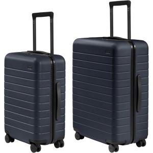 Away Medium Checked & Carry-On Suitcases – Navy Blue, Durable Hardside Travel Duo