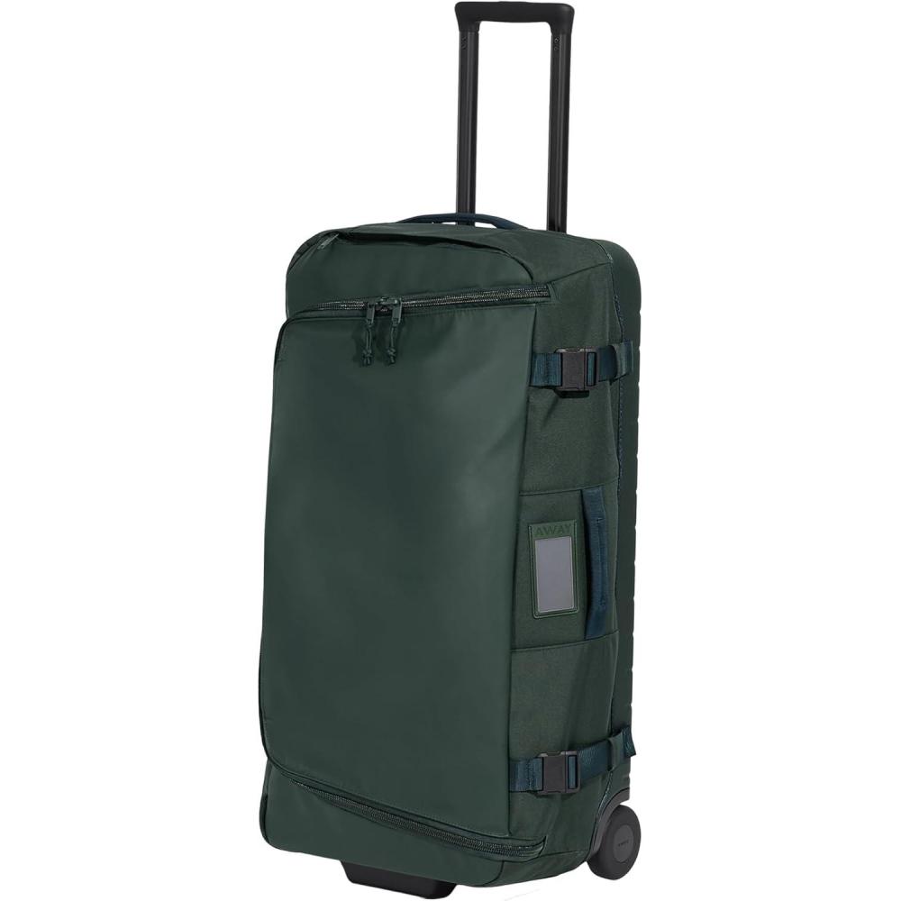 image:imageAway Active Rolling Duffle 85L  Large Travel Duffle Bag with Wheels Durable Checked Luggage Suitcase for Men amp Women Foldable Weekender Bag Navy BlueForest Green