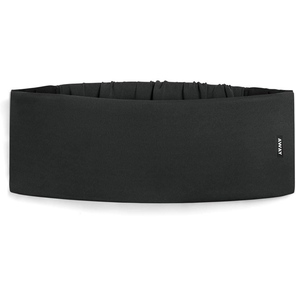 image:imageAway Sleep Mask  Premium Thermoregulating Eye Mask for Sleeping amp Travel100 Blackout Soft Contoured Packable Hidden Earplug Pocket Jet BlackJet Black