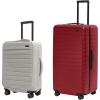 image:imageAway Travel Duo Bigger CarryOn Softside Luggage and 31 inch Hardside Large Trunk Luggage Cloud Gray amp Tango Red