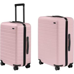 Away Carry-On and Medium Checked Luggage Set – Hardside Suitcase with Spinner Wheels, 22 inch + 26 inch, Blush Pink