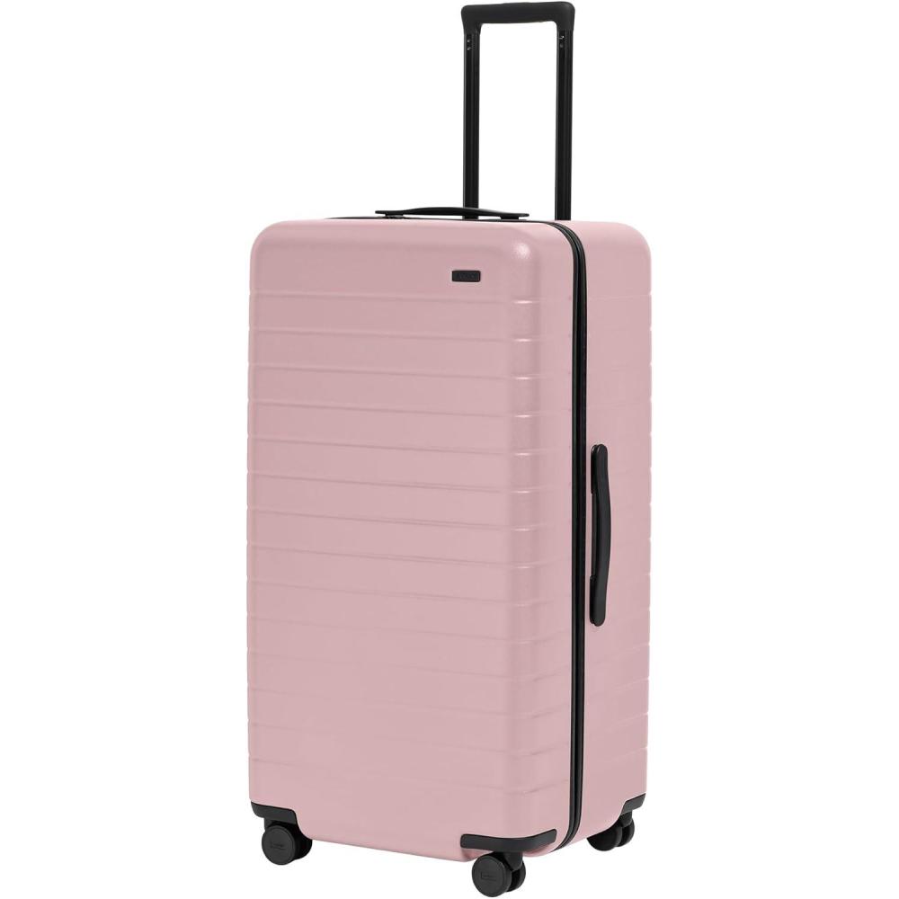 image:imageAway Large Trunk Luggage 31 Inch Hardside Suitcase with Spinner Wheels Lightweight amp Durable TSA Lock Ideal for Long Trips Clay PinkBlush Pink