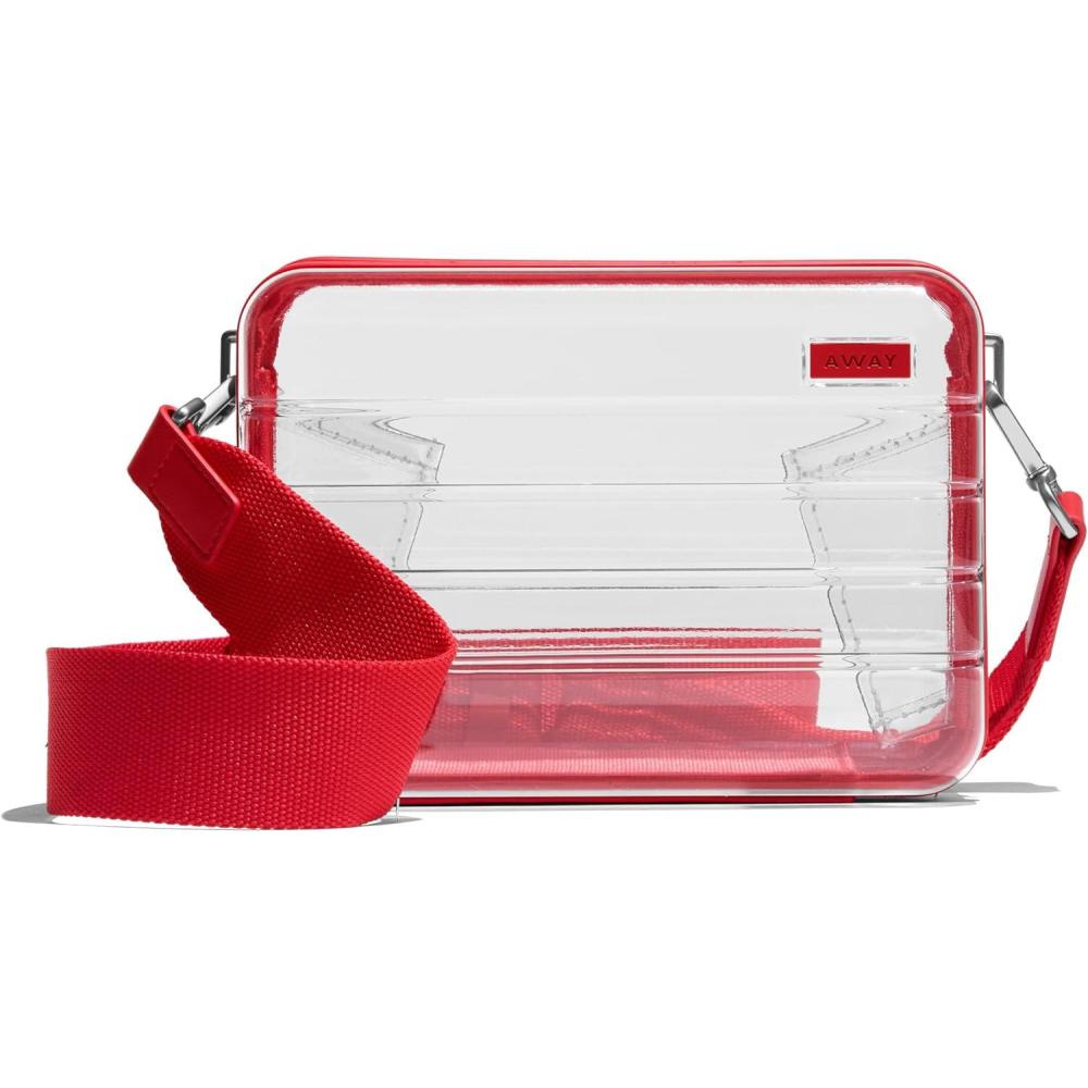 image:imageAway Clear Stadium Bag Mini Transparent Crossbody bag for Concerts Festivals amp Sports EventsCherry Red