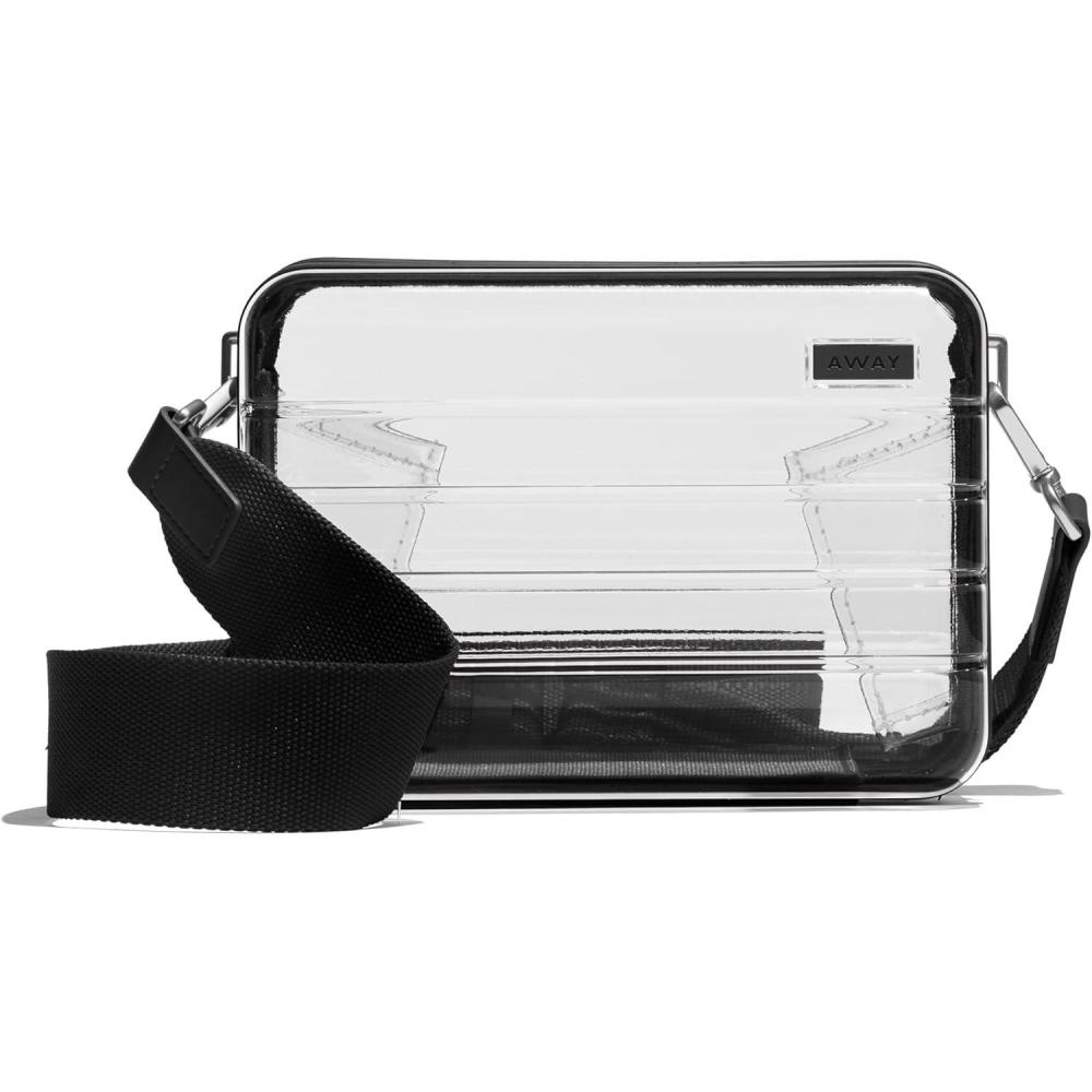 image:imageAway Clear Stadium Bag Mini Transparent Crossbody bag for Concerts Festivals amp Sports EventsJet Black