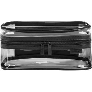 Away Clear Small Toiletry Bag – Compact Transparent Travel Organizer for Toiletries & Beauty Essentials, Jet Black(Jet Black)
