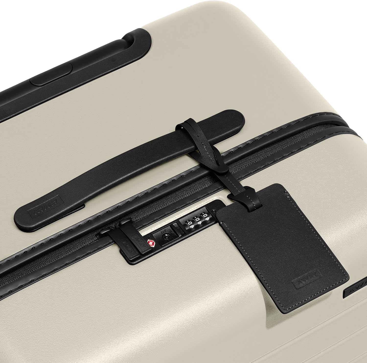 image:imageAway Amazon Exclusive Medium Checked Luggage 26Inch Lightweight Hardside Suitcase with Custom WhisperGlide 360 Wheels Interior Compression System TSAAccepted Lock Sky BlueSalt White Matte
