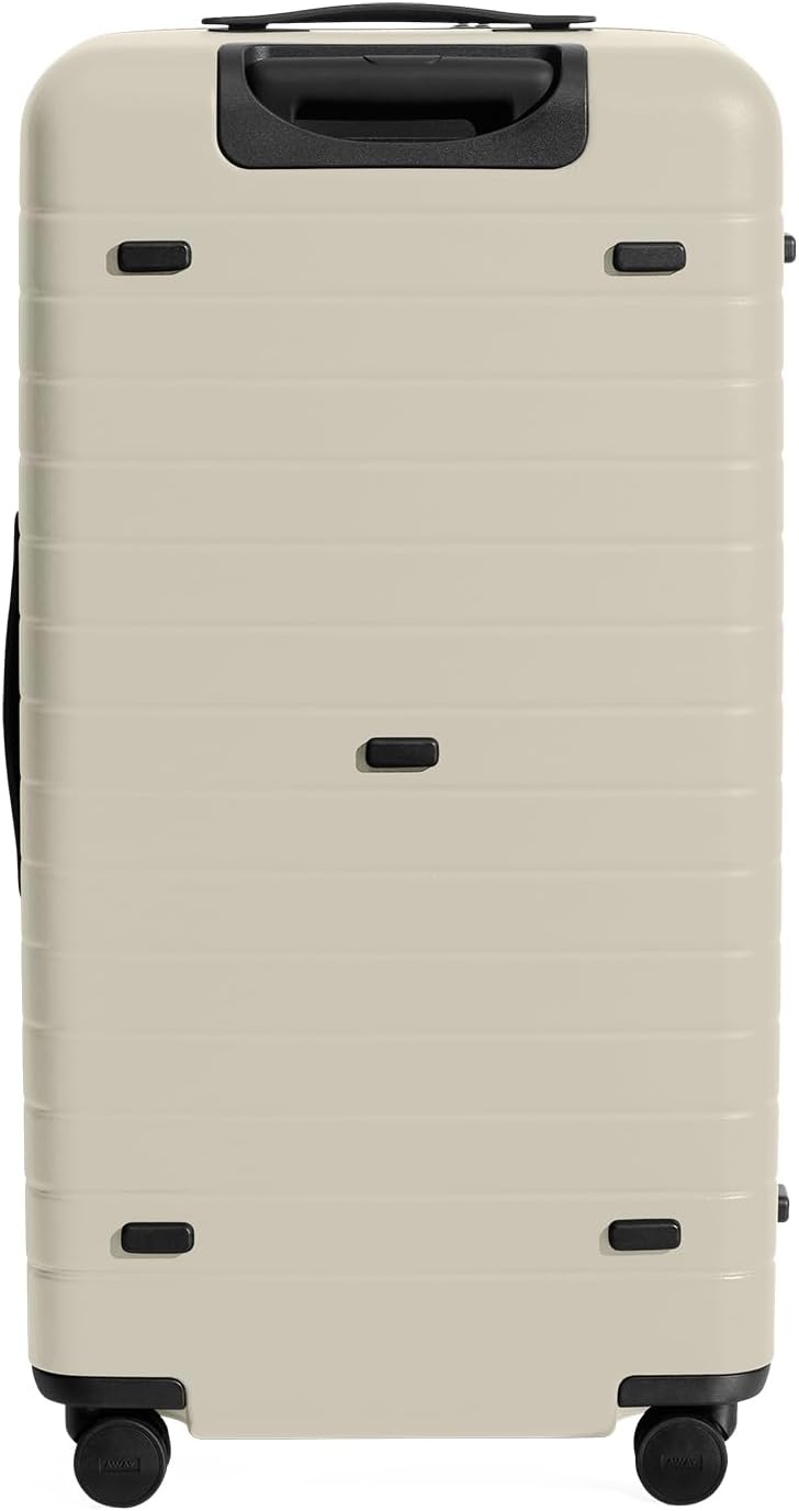 image:imageAway Amazon Exclusive Medium Checked Luggage 26Inch Lightweight Hardside Suitcase with Custom WhisperGlide 360 Wheels Interior Compression System TSAAccepted Lock Sky BlueSalt White Matte