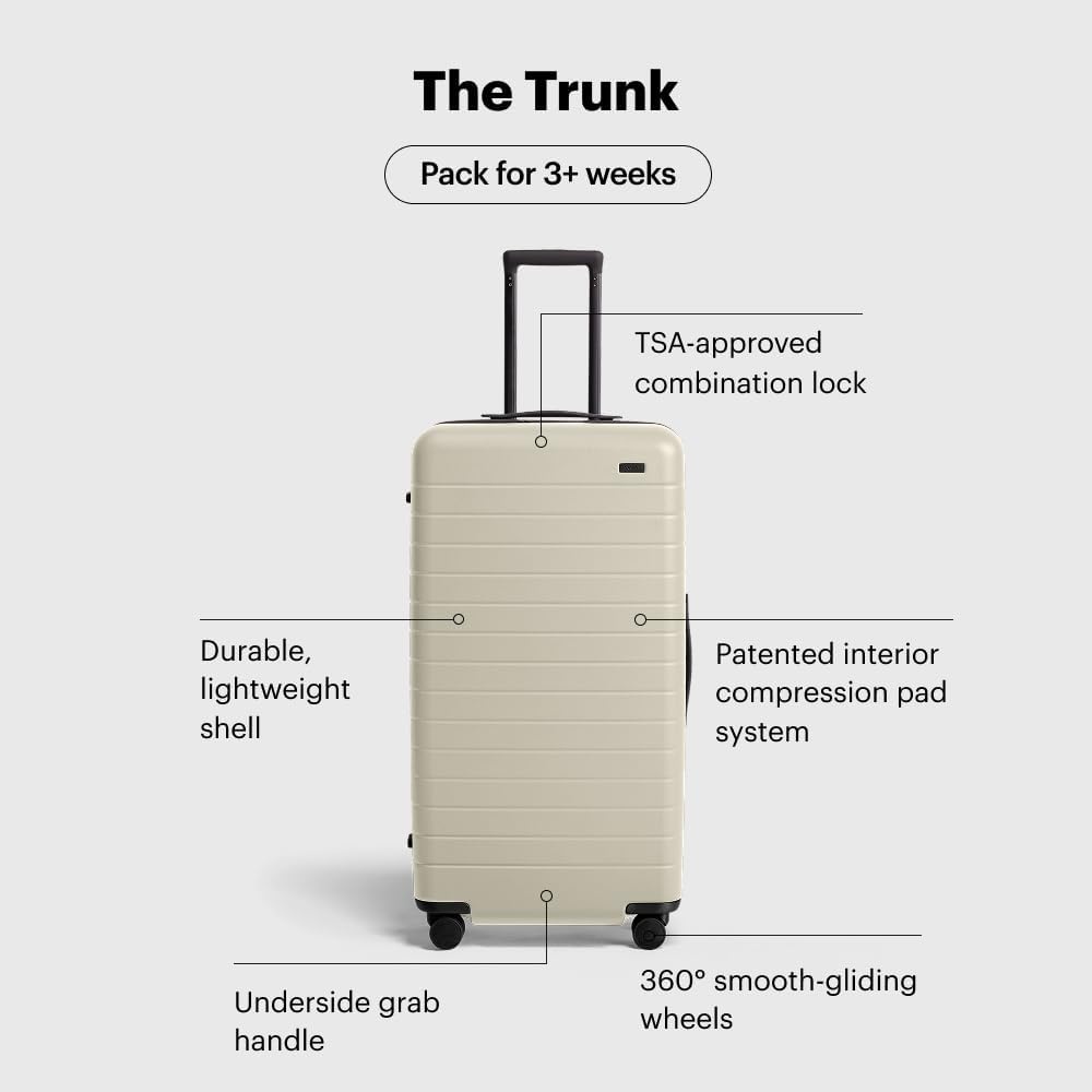 image:imageAway Amazon Exclusive Medium Checked Luggage 26Inch Lightweight Hardside Suitcase with Custom WhisperGlide 360 Wheels Interior Compression System TSAAccepted Lock Sky BlueSalt White Matte