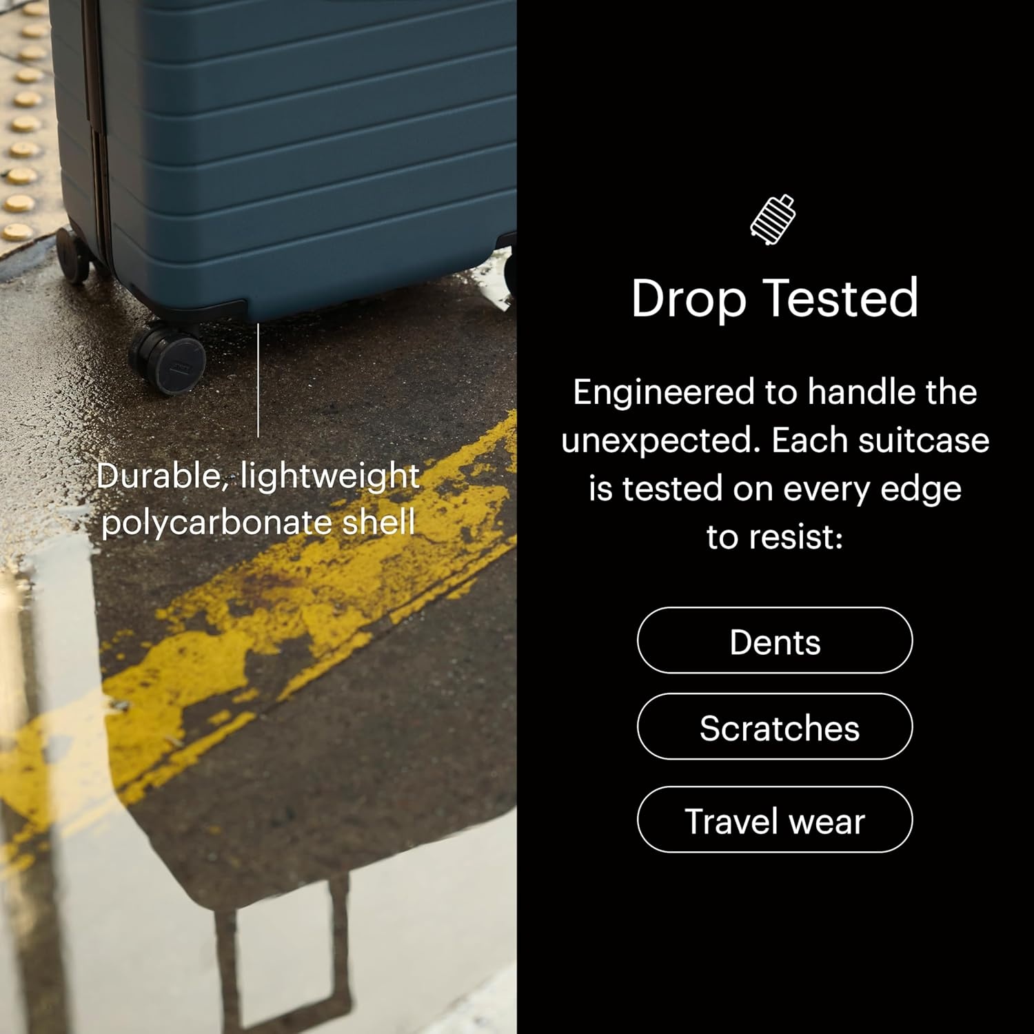 image:imageAway Amazon Exclusive Medium Checked Luggage 26Inch Lightweight Hardside Suitcase with Custom WhisperGlide 360 Wheels Interior Compression System TSAAccepted Lock Sky BlueSalt White