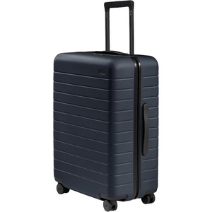 Away Amazon Exclusive Medium Checked Luggage – 26-Inch Lightweight Hardside Suitcase with Custom WhisperGlide 360° Wheels, Interior Compression System, TSA-Accepted Lock – Sky Blue(Navy Blue)