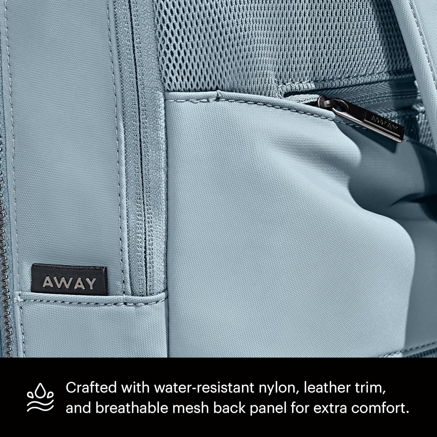 image:imageAway Amazon Exclusive The Everywhere Zip Backpack Personal Item Airline Approved Backpack with 16 Padded Laptop Sleeve Water Bottle Pocket Interior and Exterior Pockets Sky Blue