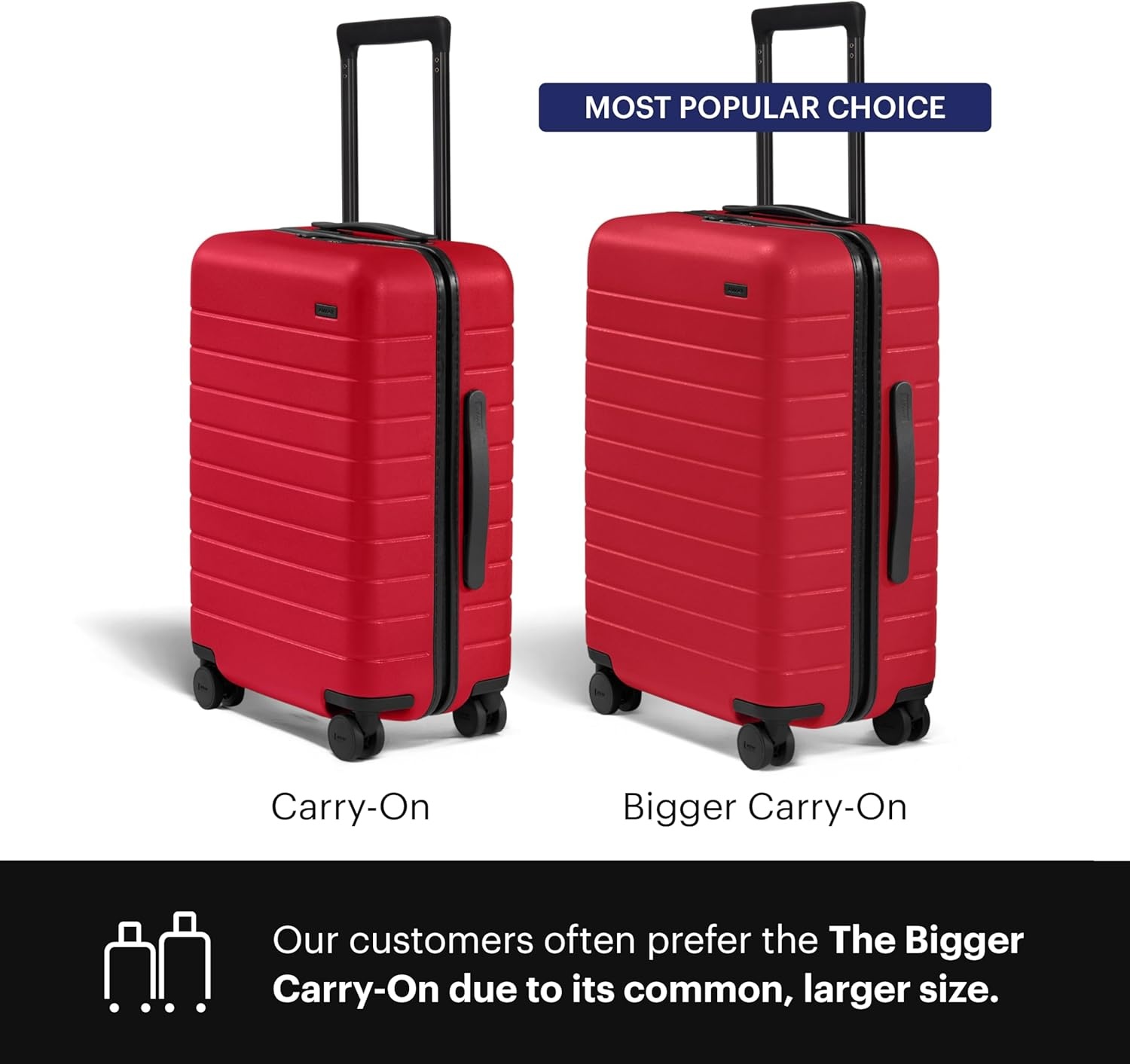 image:imageAway Amazon Exclusive CarryOn Luggage 22Inch Lightweight Hardside Suitcase with 360 Spinner Wheels Interior Compression System TSAApproved Lock Palm GreenCherry Red