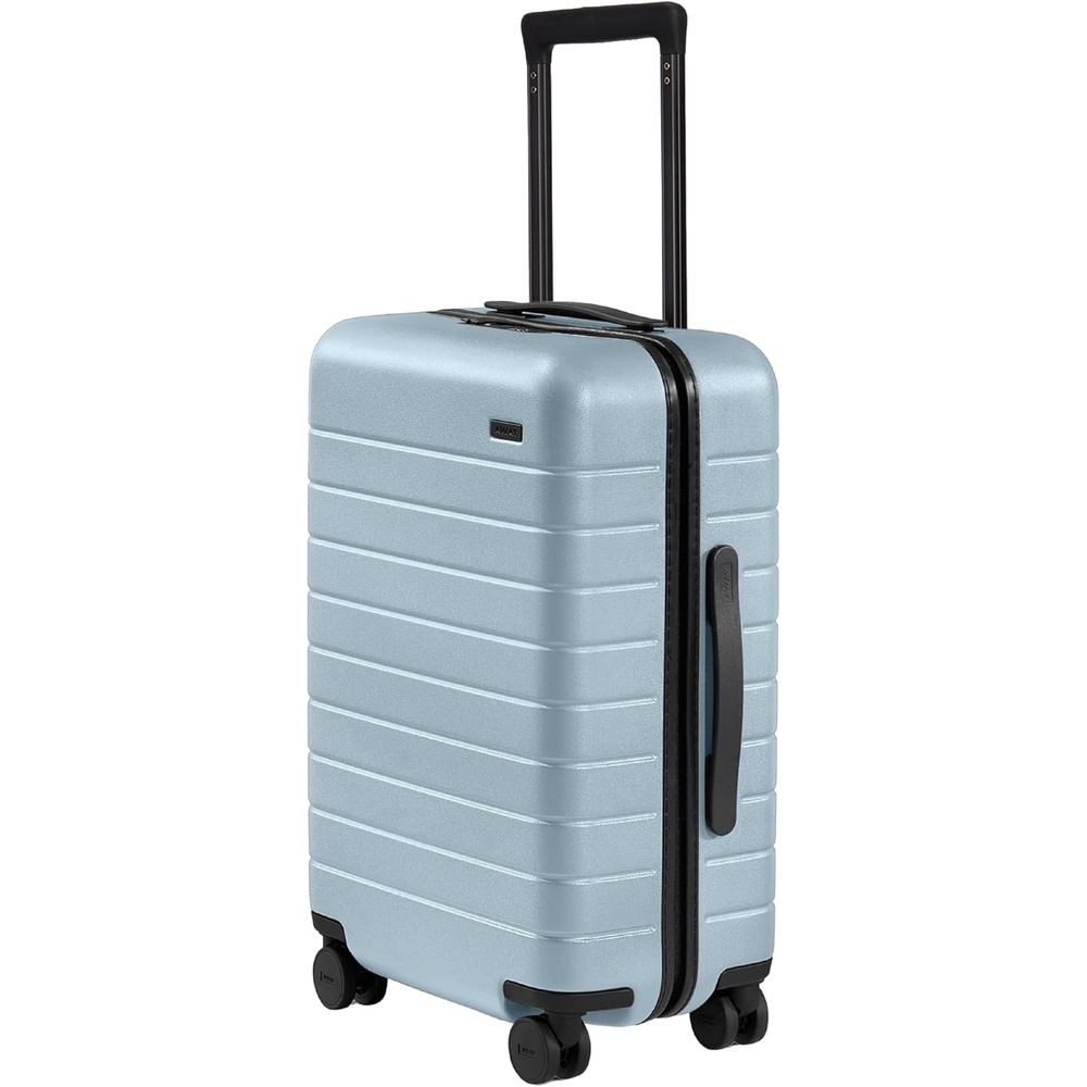 image:imageAway Amazon Exclusive CarryOn Luggage  22Inch Lightweight Hardside Suitcase with 360 Spinner Wheels Interior Compression System TSAApproved Lock  Palm GreenSky Blue