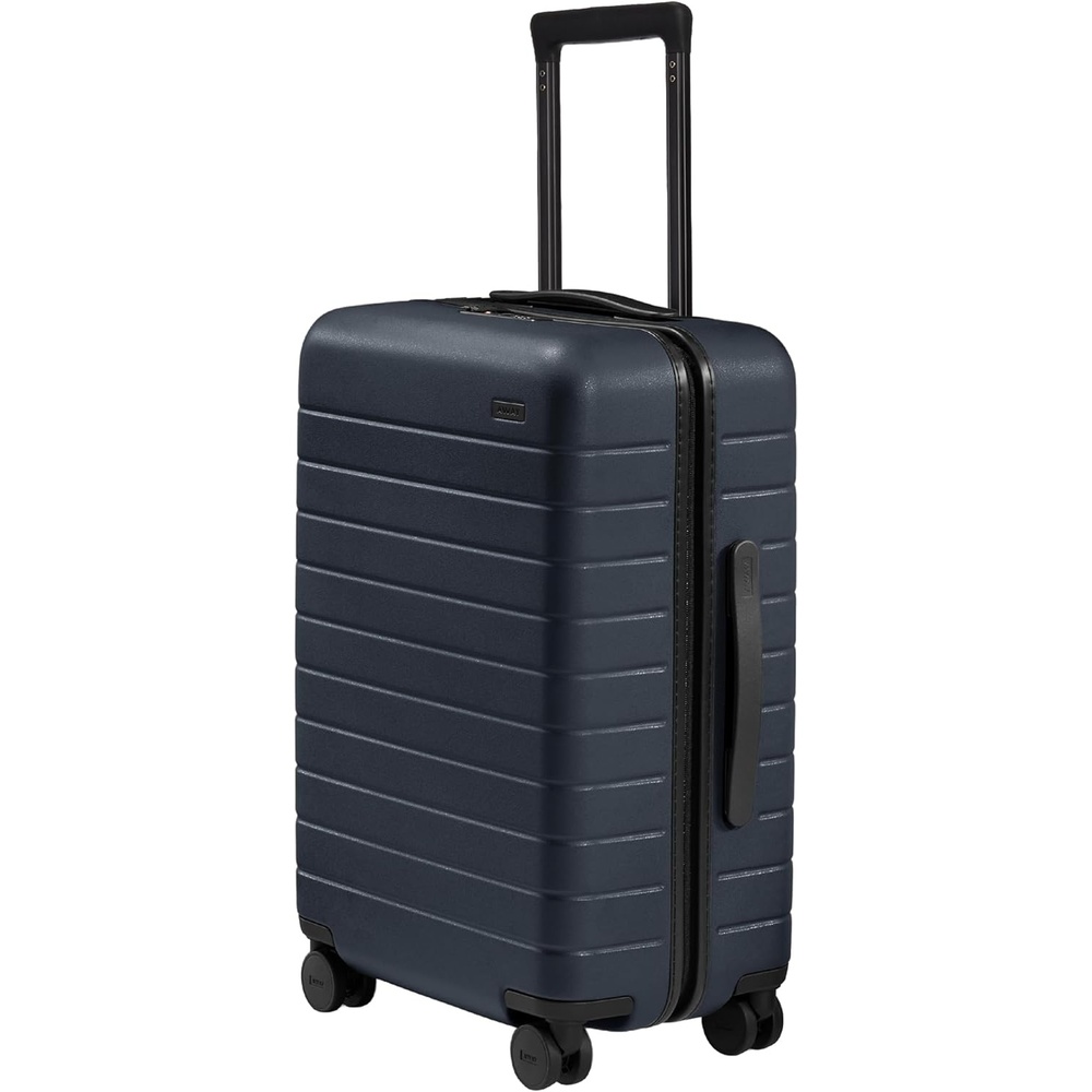 image:imageAway Amazon Exclusive CarryOn Luggage  22Inch Lightweight Hardside Suitcase with 360 Spinner Wheels Interior Compression System TSAApproved Lock  Palm GreenNavy Blue